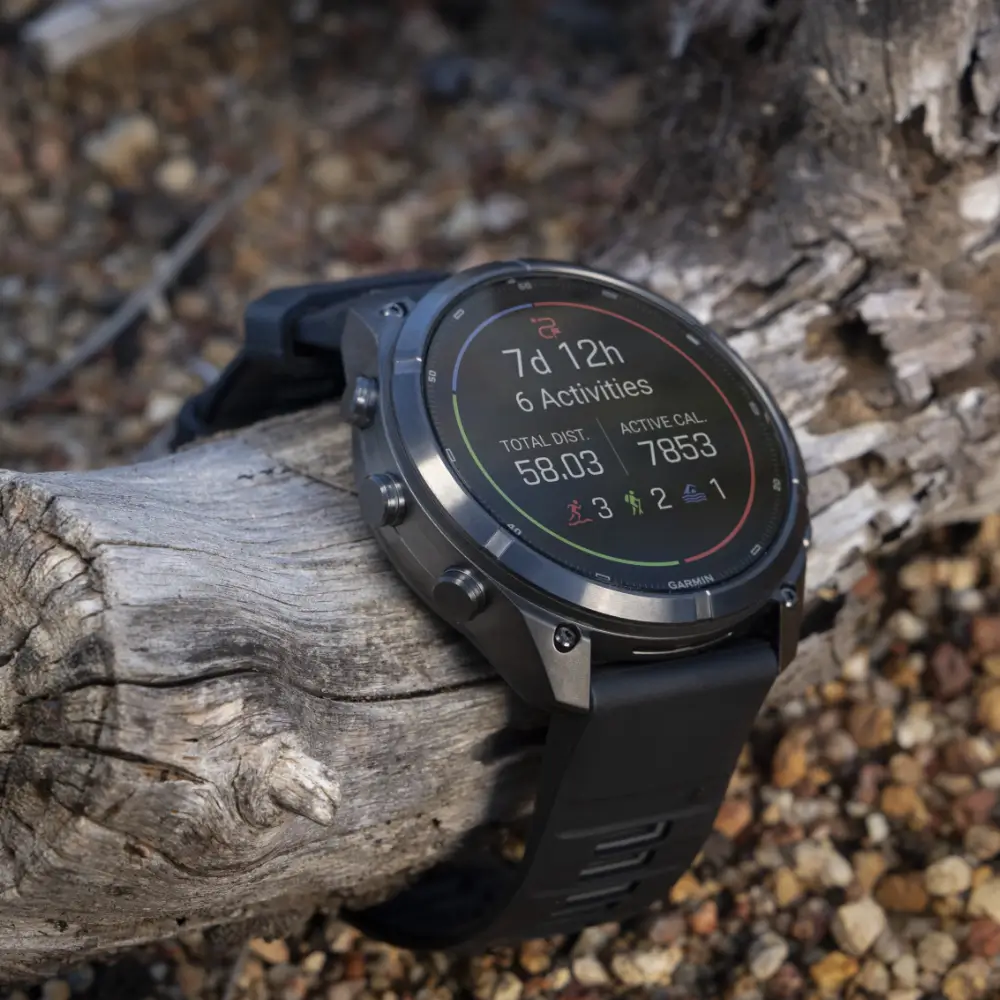 Garmin fenix 9 Pro inReach 51 mm Carbongrau DLC Titan Schwarz/Kieselgrau