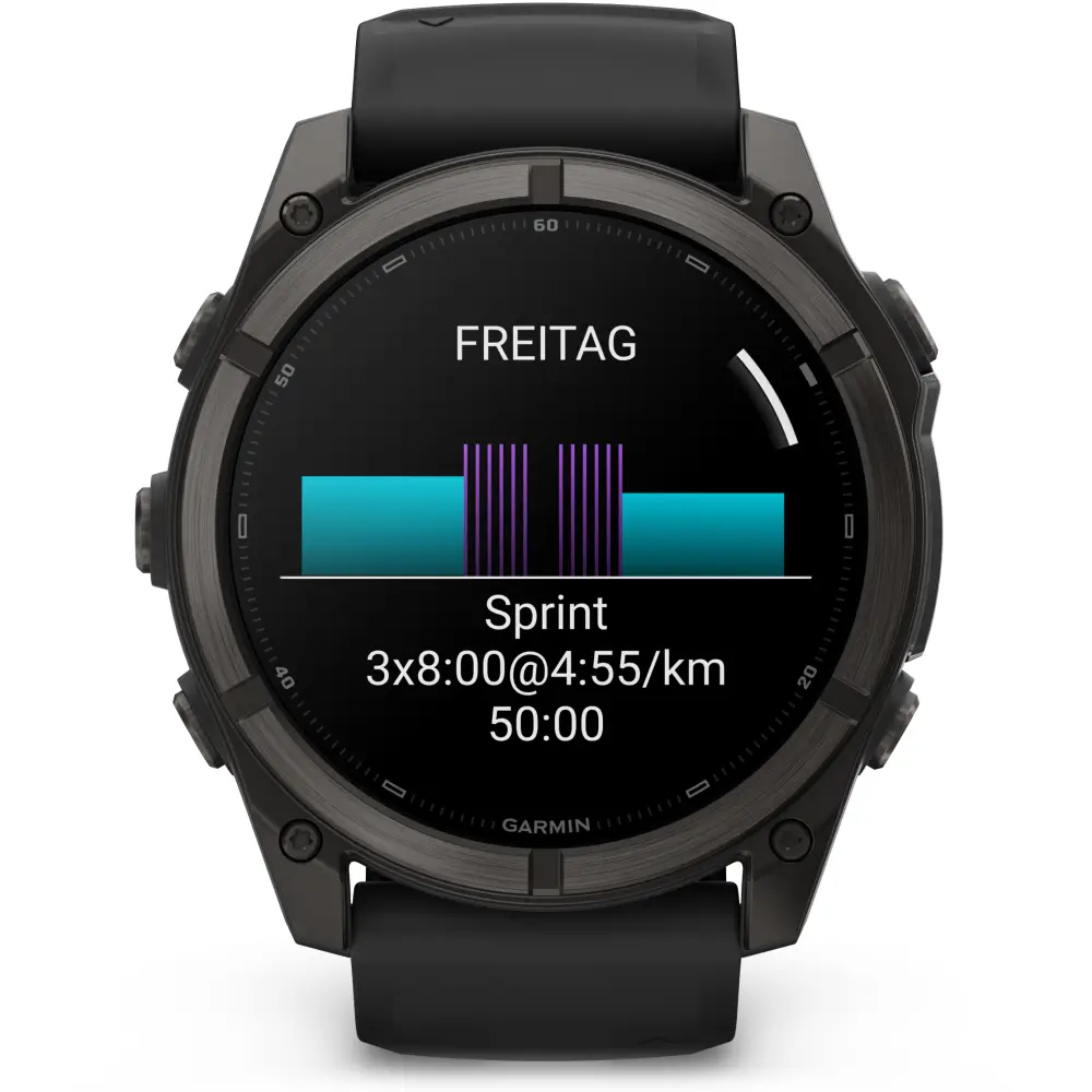 Garmin fenix 9 51mm Schwarz/Carbongrau DLC Titan