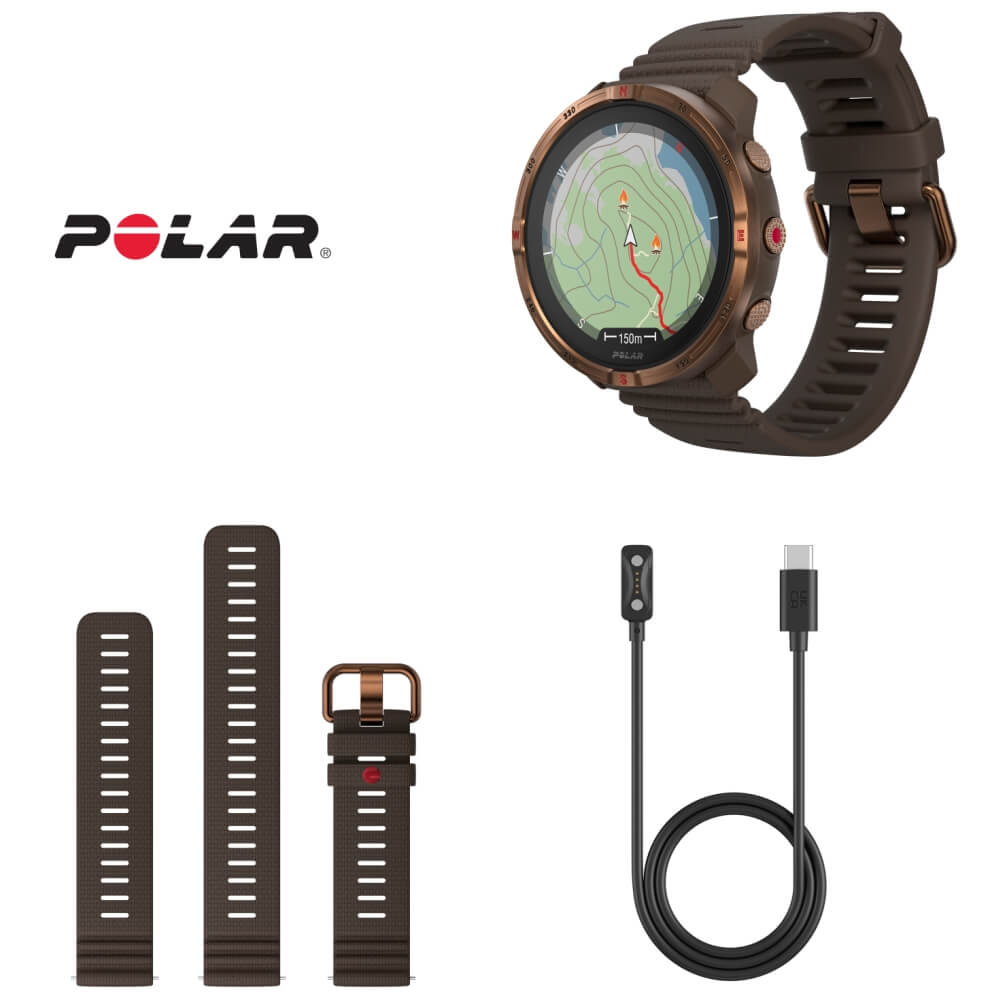 POLAR Grit X2 Braun/Kupfer Advanced AMOLED Outdoor Multisportuhr S-L bei CardioZone online kaufen