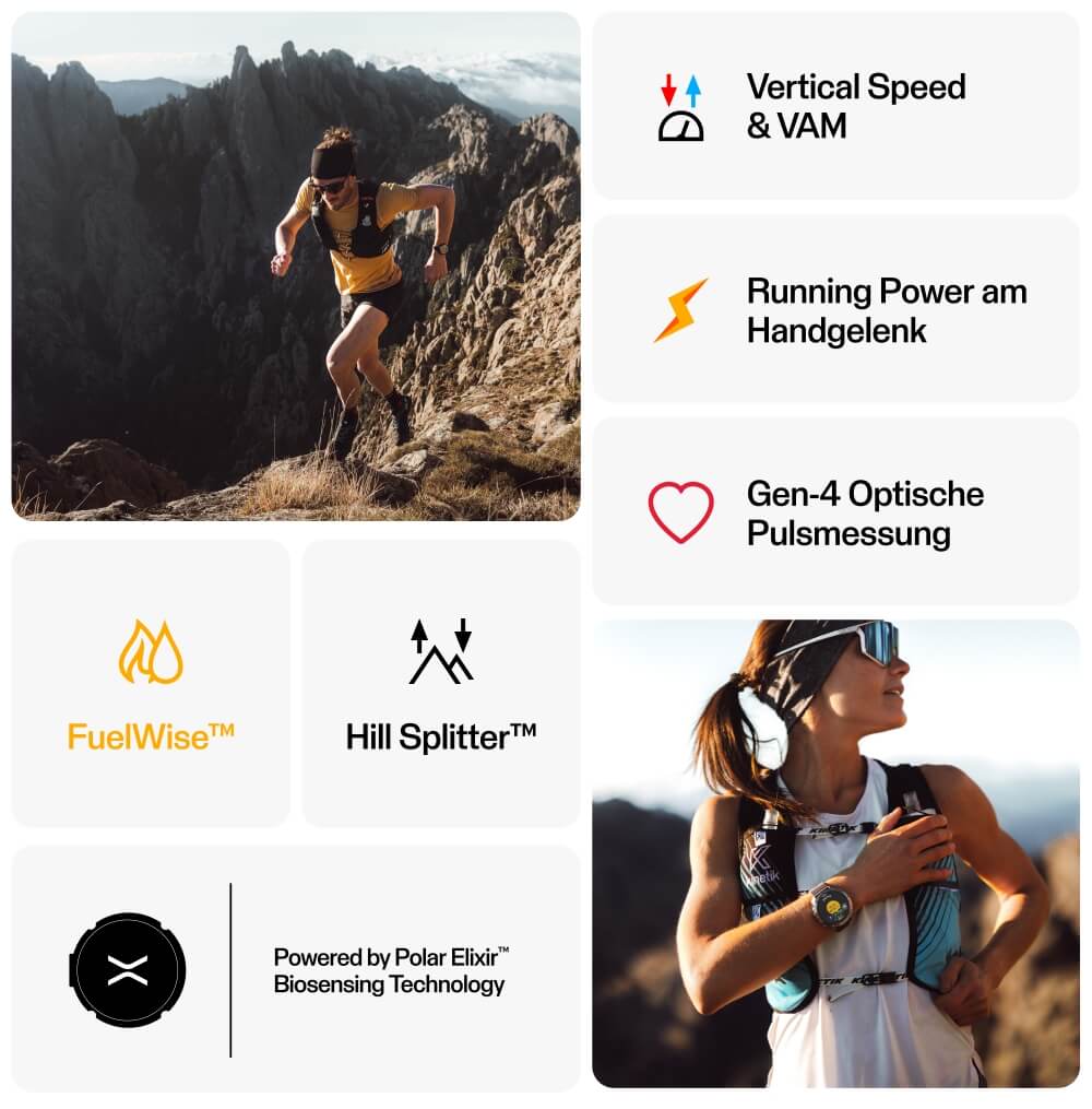 POLAR Grit X2 Pro Outdoor Multisportuhr Titan Leder M-L bei CardioZone günstig online kaufen