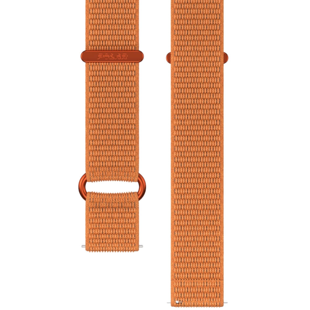 POLAR 22mm Nylon Armband Orange M/L Klettverschluss