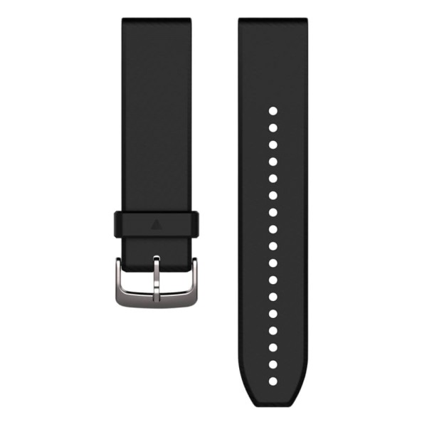 Garmin Quickfit 22mm Silikon-Armband Schwarz / Schnalle in Silber bei CardioZone günstig online kaufen