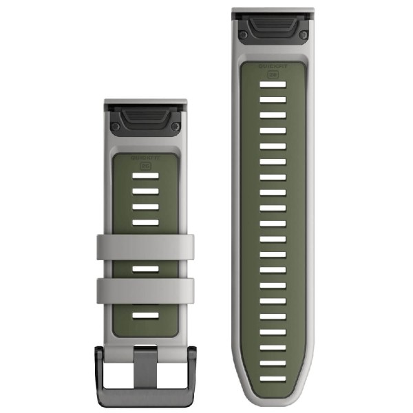 Garmin Quickfit Silikon Armband 26mm Nebelgrau/Moosgrün bei CardioZone günstig online kaufen