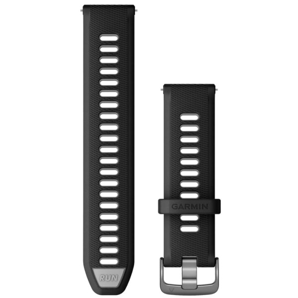 Garmin Forerunner 265 Schnell Wechsel 22mm Silikon Armband Schwarz/Hellgrau Verschluss Schiefer bei CardioZone günstig online kaufen