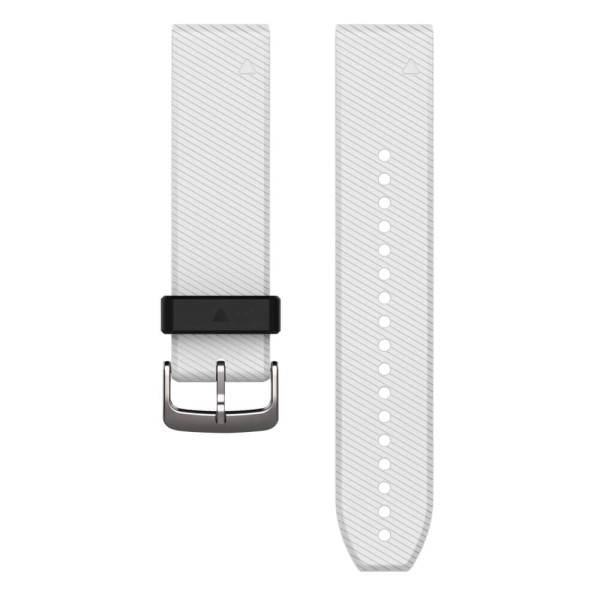 Garmin Quickfit 22mm Silikon-Armband Weiss / Schnalle in Silber bei CardioZone günstig online kaufen
