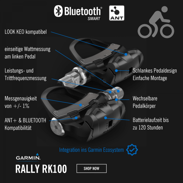Garmin Rally RK100 Leistungsmesser Single-Sensor Look Keo bei CardioZone günstig online kaufen